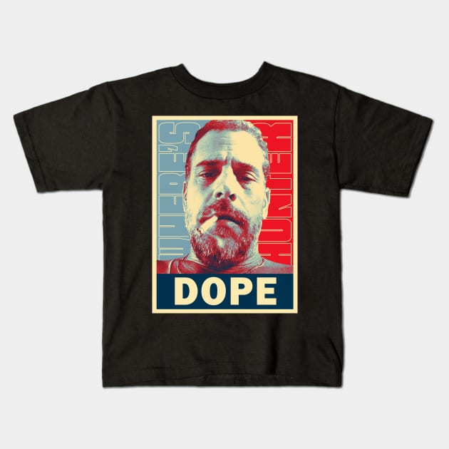 Hunter Biden Dope Laptop Kids T-Shirt by ActiveNerd